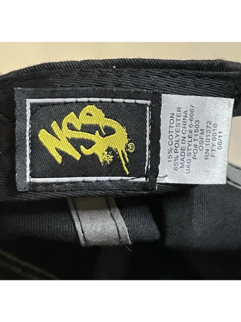 NSS Nice Skate Shoes Skull Snapback Hat Black Neon Green Skate Cap Y2K Style